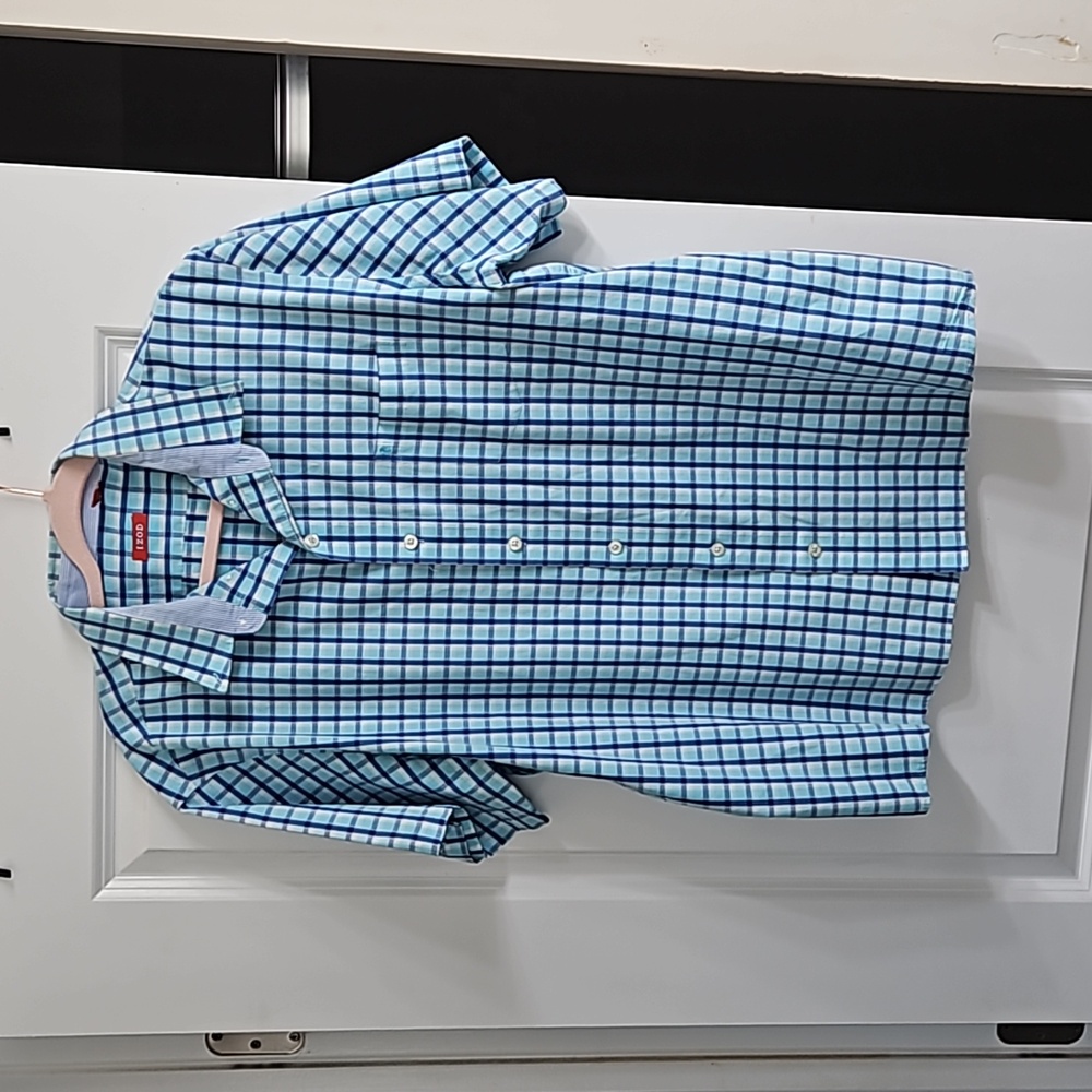 MEN'S IZOD CLASSIC PLAID SHIRT XXL